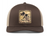 Droppin Drake Men's Hunting Trucker Hat - Duck Dog Engraved Camo Leather Patch, Mesh Back Design