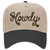 Trenz Shirt Company Women's Embroidered Otto Cap 5 Panel Mid Profile Baseball Cap - Roped Howdy