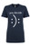 Funny Happy or Sad Emoticon Graphic Ladies Fit Tee Shirt Indigo