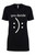 Funny Happy or Sad Emoticon Graphic Ladies Fit Tee Shirt Indigo