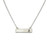 Women's Silver Rhodium Initial Bar Necklace