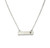 Women's Silver Rhodium Initial Bar Necklace