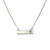 Women's Silver Rhodium Initial Bar Necklace