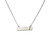 Women's Silver Rhodium Initial Bar Necklace