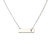Women's Silver Rhodium Initial Bar Necklace