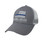 Thin Blue Line American Flag Make America Safe Again Embroidered Trucker Mesh Hat Black with Grey Mesh