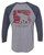 Tusk and Trunk Fade Elephant Raglan Tee Shirt