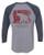 Tusk and Trunk Fade Elephant Raglan Tee Shirt