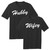 Trenz Shirt Company Hubby and Wifey Matching Couple Shirts Unisex Tee Shirts Black/Black M