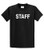Staff Tee Shirt Concert Party Event Festival Etc. Black