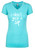 Funny I Don't Give A Sip Ladies Perfect Sporty Vee Neck Tee Shirt Tahiti