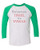 Funny Holiday Tinsel in A Tangle Adult Women's Baseball Tee Green