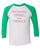 Funny Holiday Tinsel in A Tangle Adult Women's Baseball Tee Green
