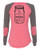 Moonshine and a Mason Jar Holiday Women's Patch Raglan Long Sleeve Tee Shirt Coral/Granite