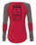 Moonshine and a Mason Jar Holiday Women's Patch Raglan Long Sleeve Tee Shirt Coral/Granite