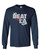 Patriots We Beat LA Again Adult Long Sleeve Shirt Navy