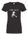 Trenz Shirt Company Funny Basic Witch Ladies Vee Neck Jersey Tee Black