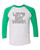 Trenz Shirt Company Funny St. Patrick's Day Let's Day Drink Ladies Baseball Tee Green/Heather White