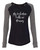 Calls Me Mommy Valentine's Day Women's Raglan Long Sleeve Shirt Black/Granite