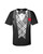 Tuxedo Short Sleeve T-shirt Classy Tux with Plaid Vest and Rose Bow Tie