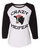 Women's Cow Bandana Crazy Heifer Ladies Fit Raglan Short Sleeve T-shirt