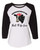Women's Cow Bandana Underestimate Me Ladies Fit Raglan Short Sleeve T-shirt