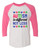 Adult Unisex Autism Awareness Autism Different Not Less 3/4 Sleeve Raglan
