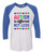 Adult Unisex Autism Awareness Autism Different Not Less 3/4 Sleeve Raglan