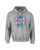 Ford Shelby Cobra Blue & Red Circle Logo Adult Hooded Pullover Ash Gray