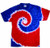 Tie Dyes Men's Tie Dyed Performance Tee Shirt H1000 Spiral Blue red Tie Dyes Men's Tie Dyed Performance Tee Shirt H1000 Spiral Blue red