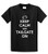 Football Short Sleeve T-shirt Keep Calm and Tailgate On-Black