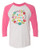 Trenz Shirt Company Hello Spring Ladies Baseball Tee Pink/Heather White Trenz Shirt Company Hello Spring Ladies Baseball Tee Pink/Heather White