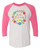 Trenz Shirt Company Hello Spring Ladies Baseball Tee Pink/Heather White Trenz Shirt Company Hello Spring Ladies Baseball Tee Pink/Heather White