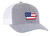 Heritage Pride Grey Heather and White American Flag Embroidered State Pride Hats Alabama