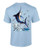 Fishing Blue Marlin Adult Short Sleeve Tee Shirt Light Blue
