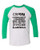 Trenz Shirt Company Funny Glamma Ladies Baseball Tee Green
