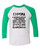 Trenz Shirt Company Funny Glamma Ladies Baseball Tee Green