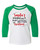 Christmas Baby Brother for Christmas Youth Baseball Tee Green