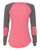 Roses are Red Valentine's Day Women's Raglan Long Sleeve Shirt Coral/Granite