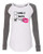 Involved with Cake Valentine's Day Women's Raglan Long Sleeve Shirt Coral/Granite