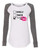 Involved with Cake Valentine's Day Women's Raglan Long Sleeve Shirt Coral/Granite