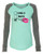 Involved with Cake Valentine's Day Women's Raglan Long Sleeve Shirt Coral/Granite
