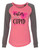 Cuter Than Cupid Valentine's Day Women's Raglan Long Sleeve Shirt Coral/Granite