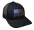 Trenz Shirt Company Patriotic American Golf Flag Trucker Mesh Snapback Hat  Black Heather Black Mesh