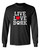 Live Love Bark Adult Long Sleeve Shirt Black