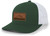 Mountain Scene Tamarak Pine Forest Laser Engraved Leather Patch Mesh Back Trucker Hat
