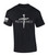 Redeemed Cross Nails Mens Christian American Flag Sleeve T-shirt Graphic Tee