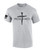 Redeemed Cross Nails Mens Christian American Flag Sleeve T-shirt Graphic Tee
