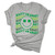Womens Happy Go Lucky Shamrock Smile Face St. Patricks Day Unisex Fit Short Sleeve T-shirt