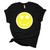 Womens Happy Face Smile with Daisy Eyes Unisex Fit Short Sleeve T-shirt